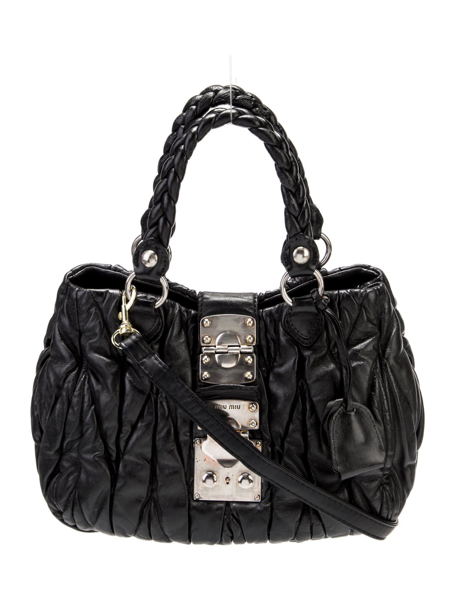 Miu Miu Leather Top Handle Bag