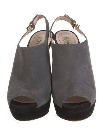 Miu Miu Suede Slingback Pumps