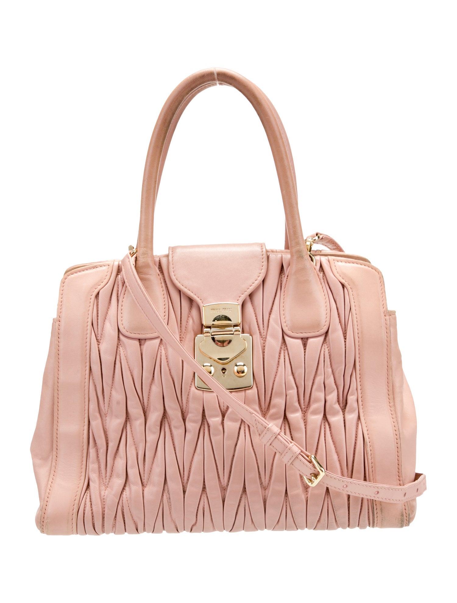 Miu Miu Leather Top Handle Bag