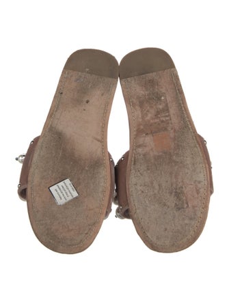 Miu Miu Faux Pearl Accents Velvet Slides