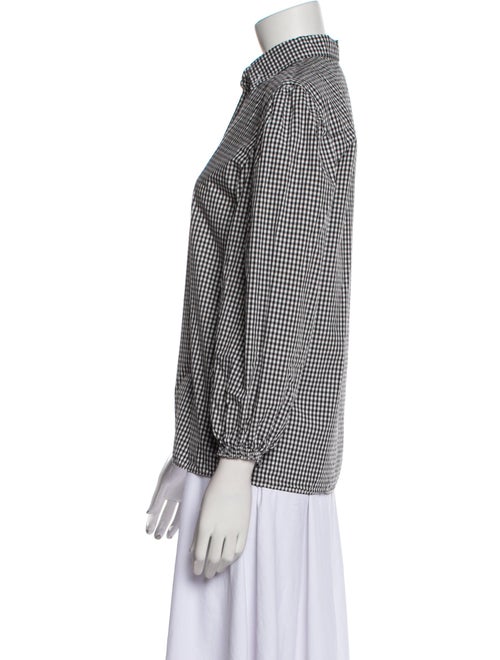 Miu Miu 2015 Plaid Print Button-Up Top