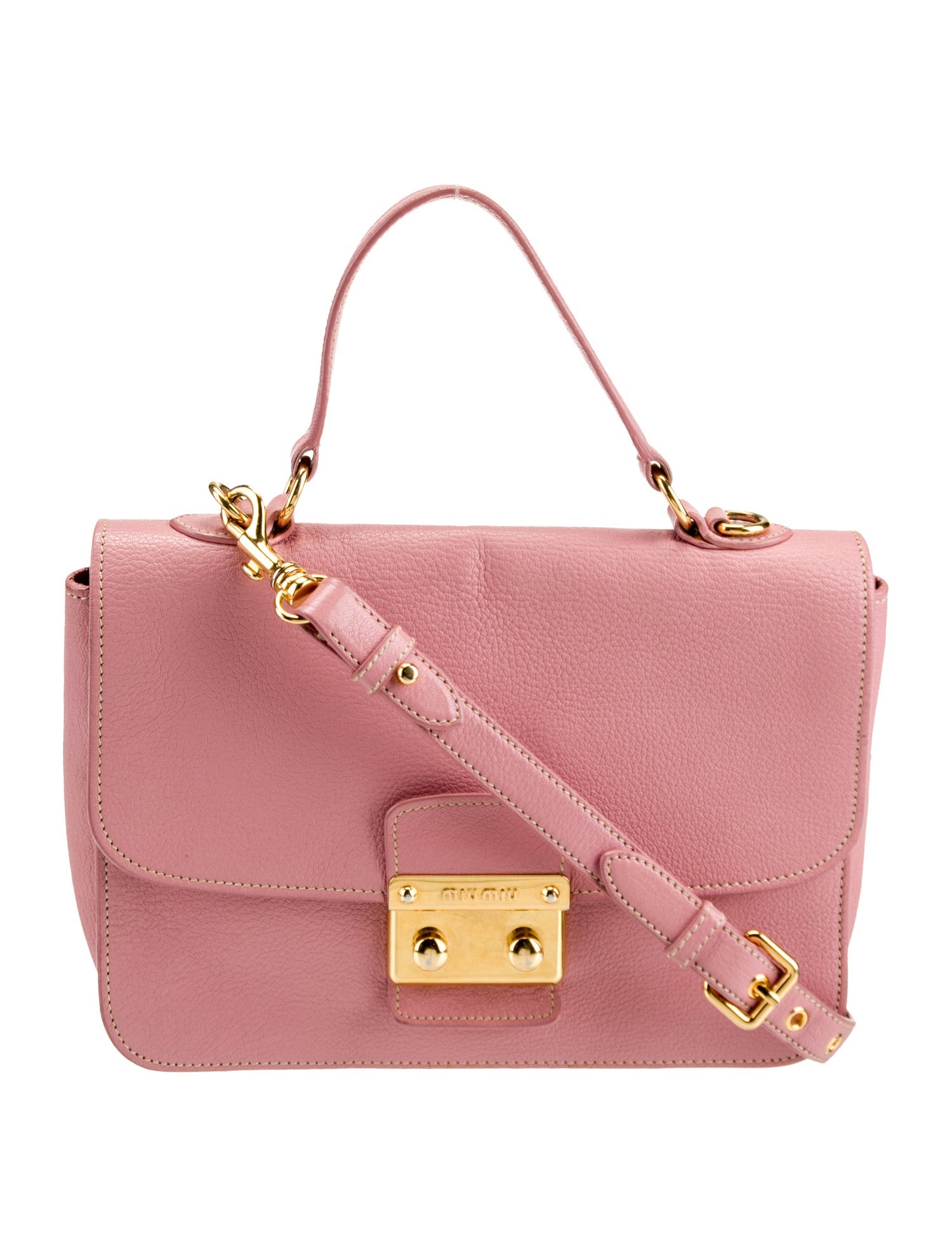Miu Miu Leather Top Handle Bag