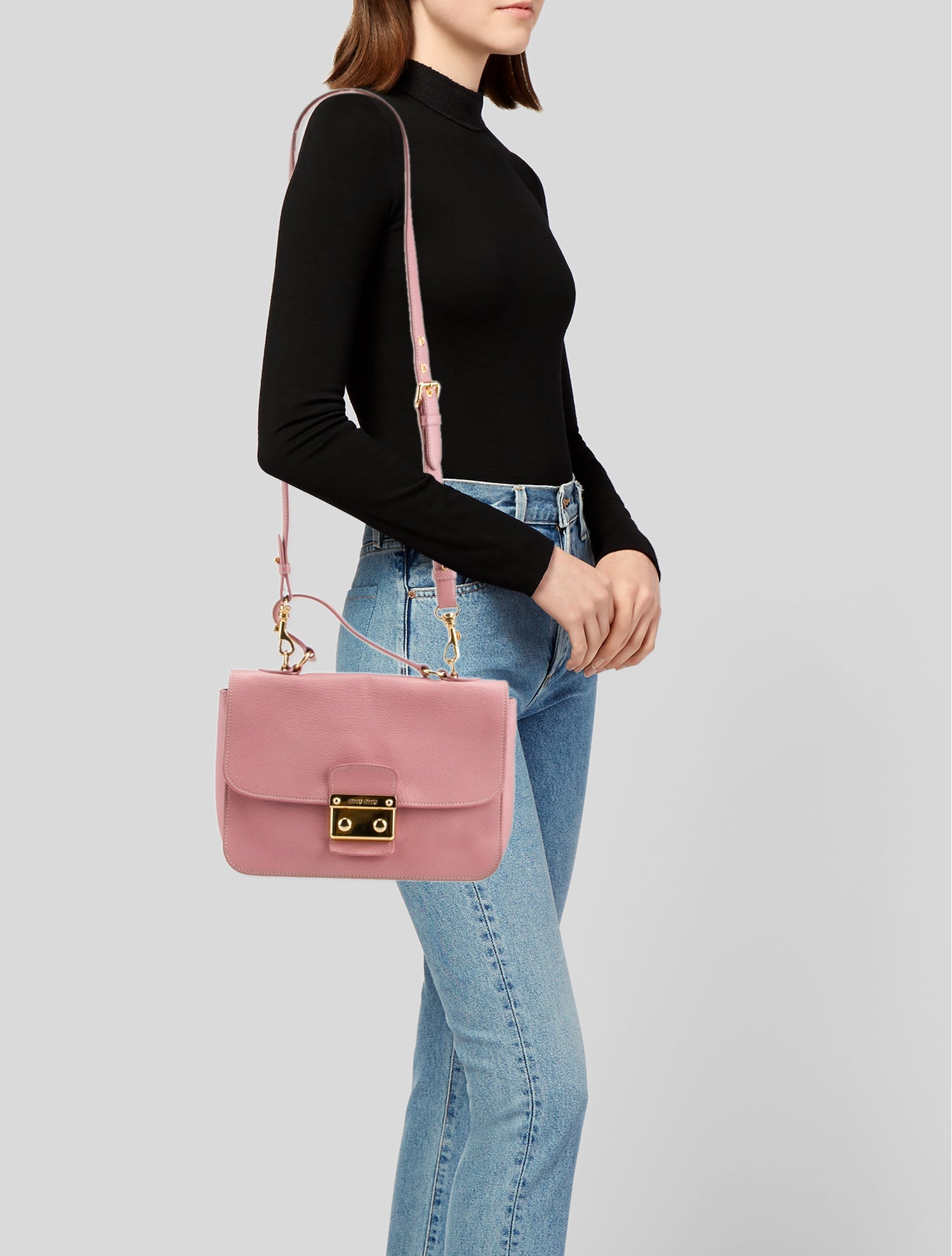Miu Miu Leather Top Handle Bag