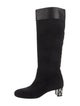 Miu Miu Suede Crystal Embellishments Boots