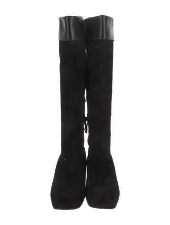 Miu Miu Suede Crystal Embellishments Boots