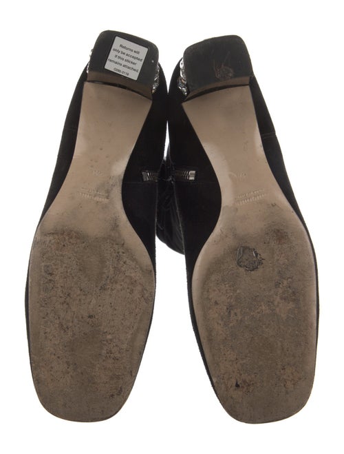 Miu Miu Suede Crystal Embellishments Boots