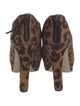 Miu Miu Ponyhair Animal Print Lace-Up Boots