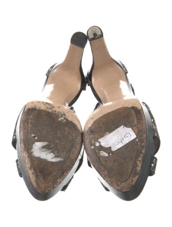 Miu Miu Glitter Glitter Accents Sandals