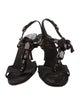 Miu Miu Crystal Embellishments T-Strap Sandals