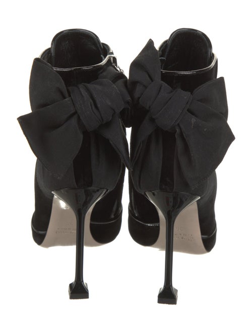 Miu Miu Velvet Bow Accents Lace-Up Boots