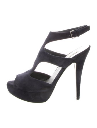 Miu Miu Suede T-Strap Sandals