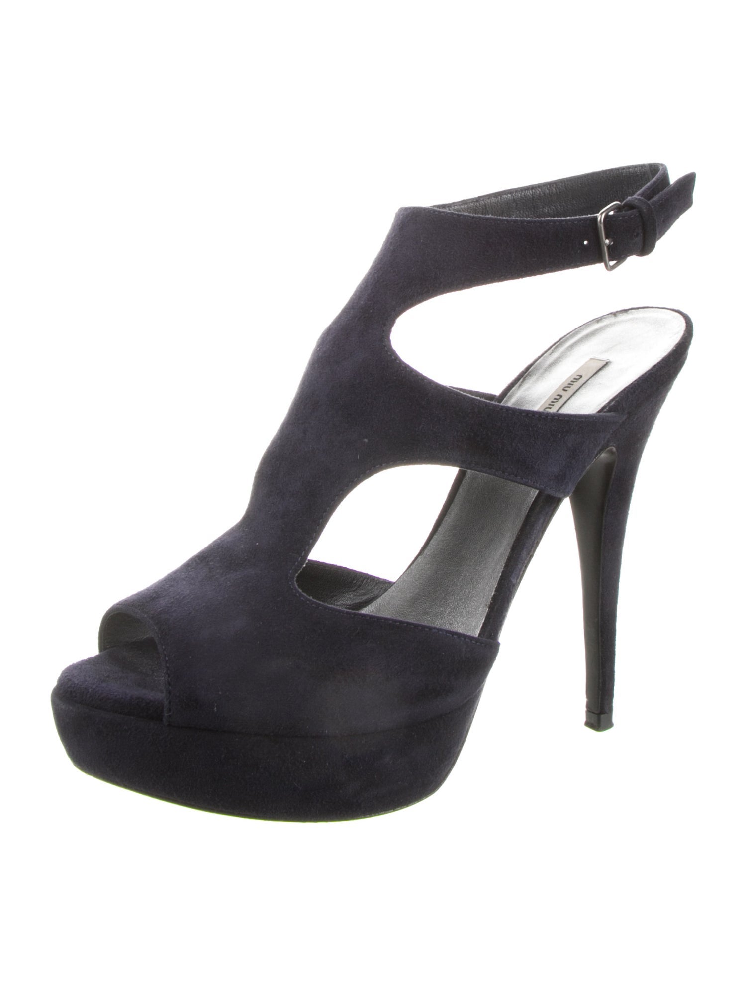 Miu Miu Suede T-Strap Sandals