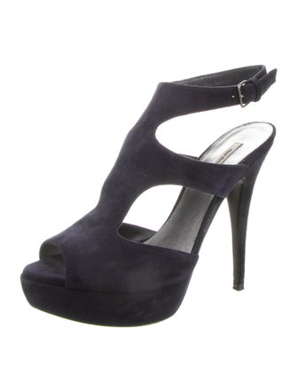 Miu Miu Suede T-Strap Sandals