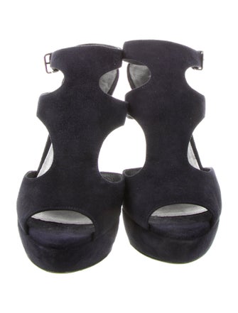 Miu Miu Suede T-Strap Sandals