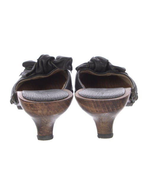 Miu Miu Suede Bow Accents Mules