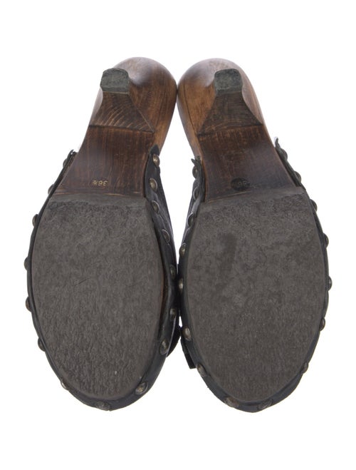 Miu Miu Suede Bow Accents Mules