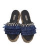 Miu Miu Straw Crystal Embellishments Slides