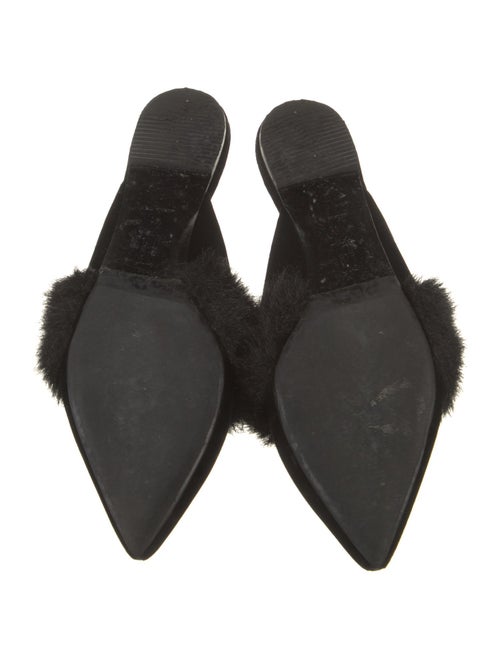 Miu Miu Velvet Fur Trim Mules