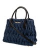 Miu Miu Denim Denim Top Handle Bag