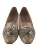 Miu Miu Patent Leather Crystal Embellishments Loafers