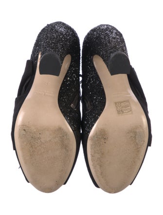 Miu Miu Glitter Pleated Accents Boots