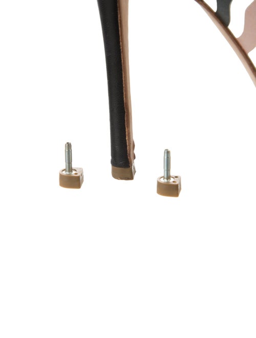 Miu Miu Leather Striped D'Orsay Pumps