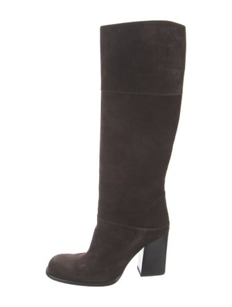 Miu Miu Suede Crystal Embellishments Boots