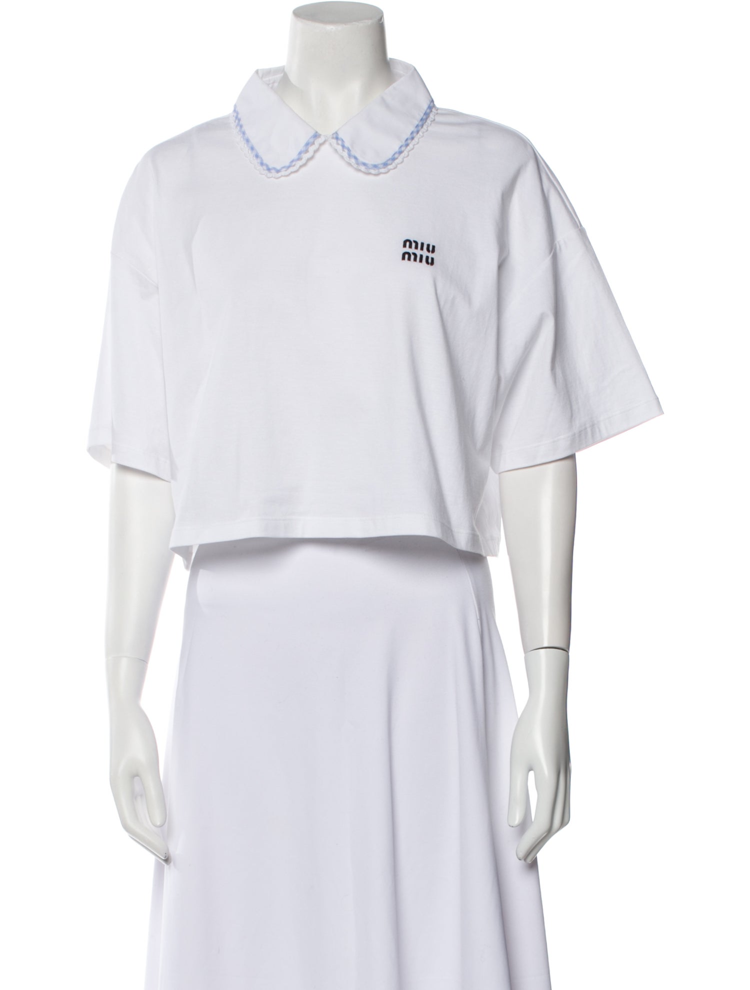 Miu Miu 2022 Short Sleeve Crop Top