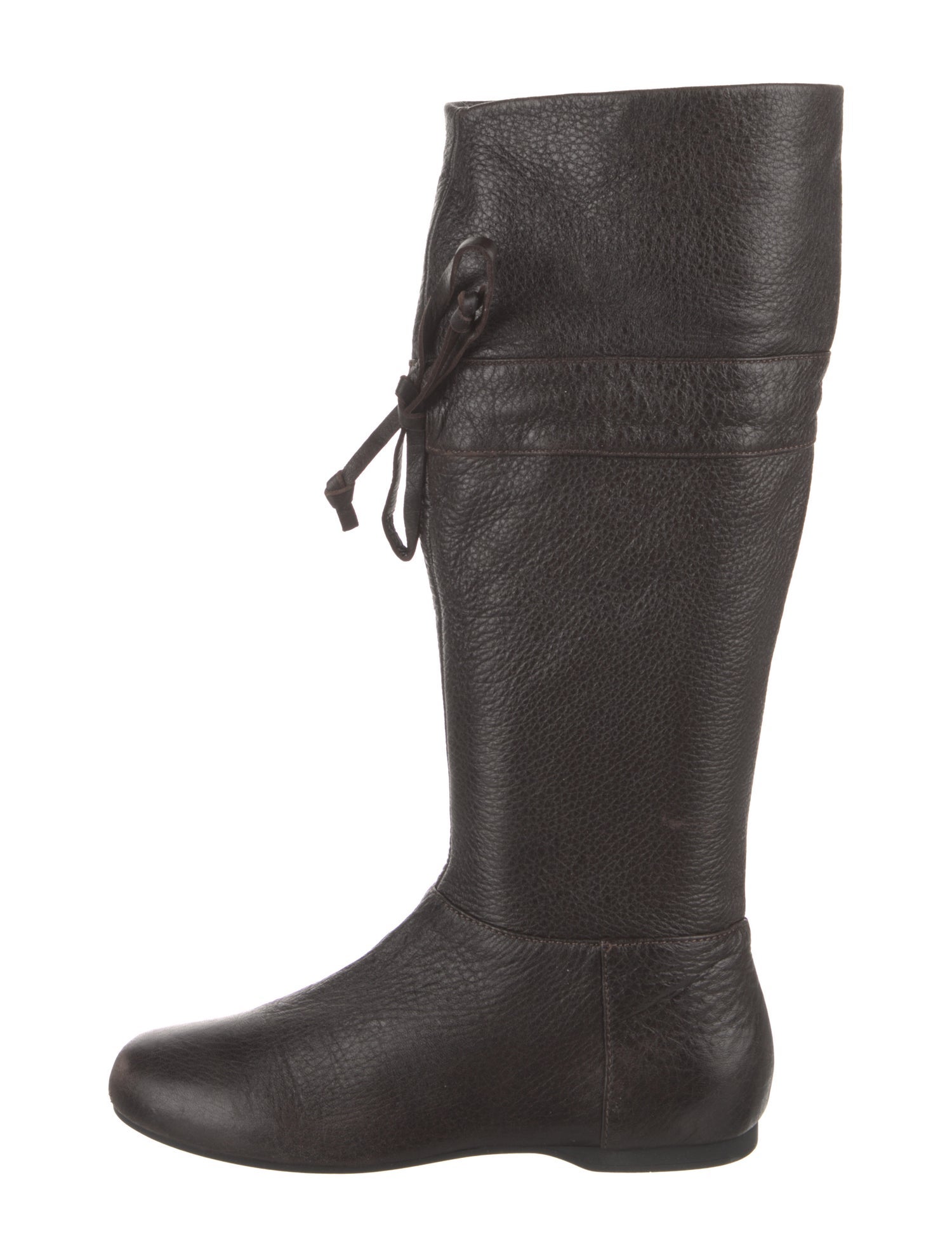 Miu Miu Leather Riding Boots