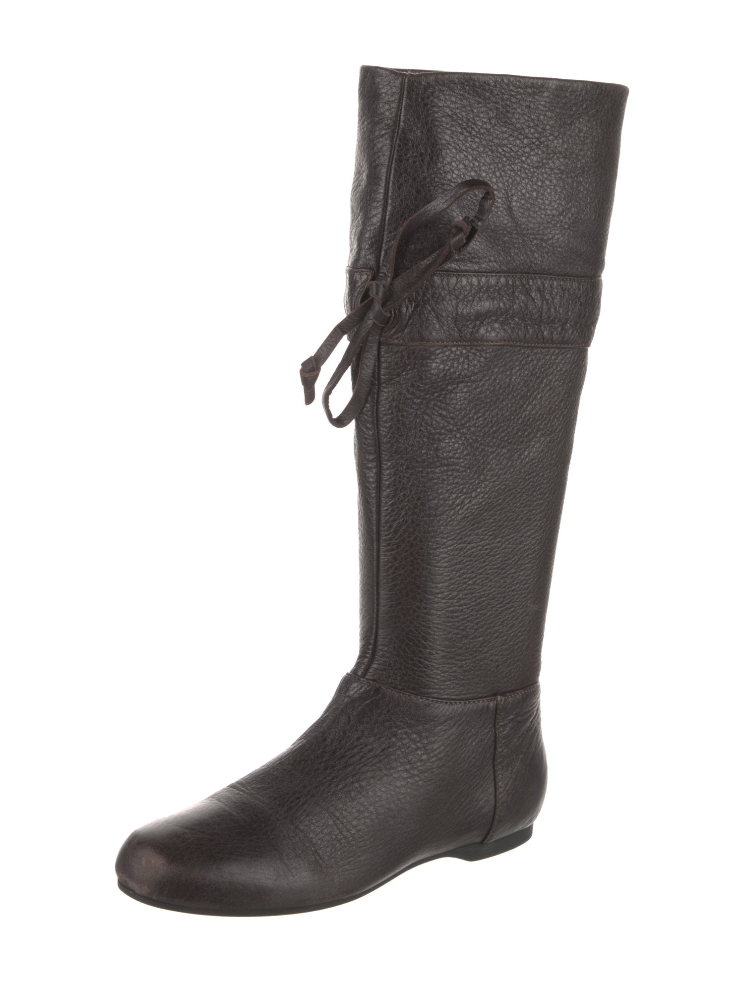 Miu Miu Leather Riding Boots