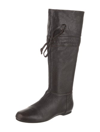 Miu Miu Leather Riding Boots