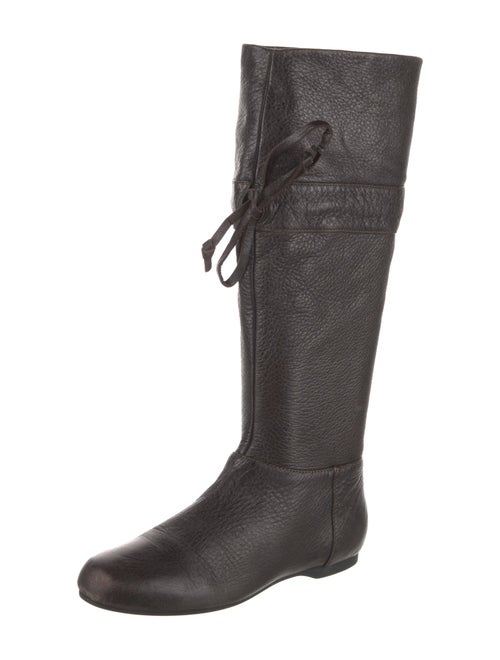 Miu Miu Leather Riding Boots