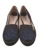 Miu Miu Satin Crystal Embellishments Loafers