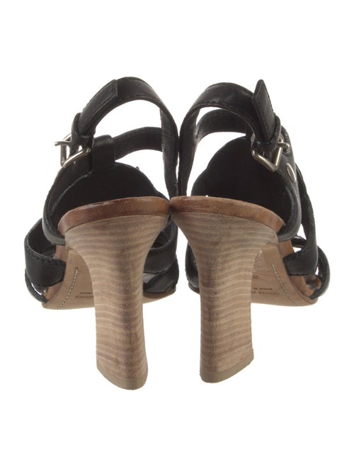 Miu Miu Leather Studded Accents Sandals