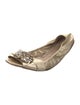 Miu Miu Leather Bow Accents Ballet Flats