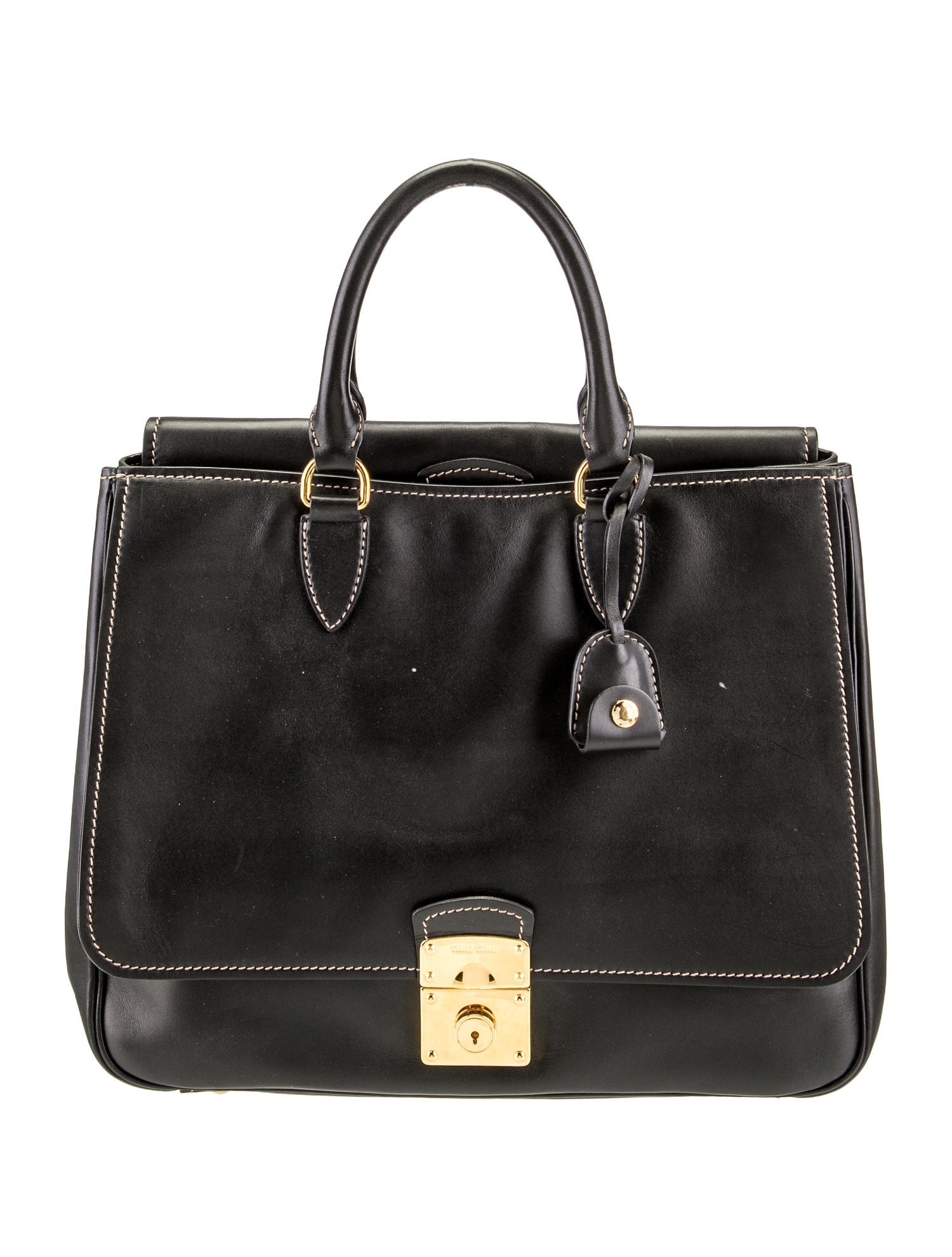 Miu Miu Leather Top Handle Bag
