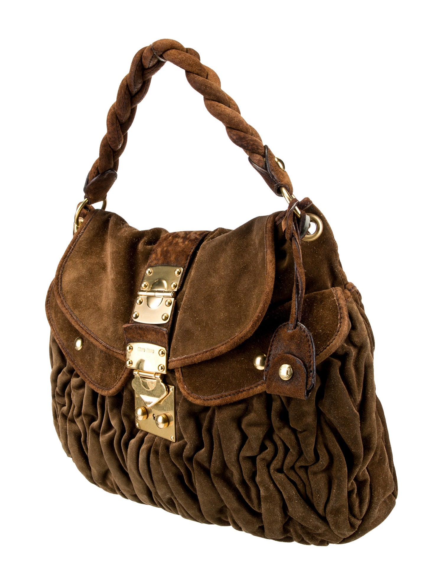 Miu Miu Signature Suede Matelasse Coffer