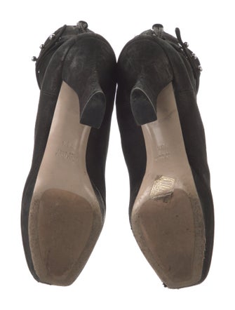 Miu Miu Suede Studded Accents Boots