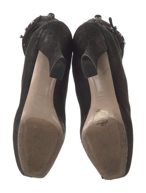 Miu Miu Suede Studded Accents Boots