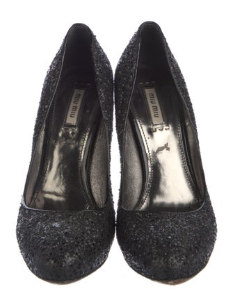Miu Miu Glitter Glitter Accents Pumps