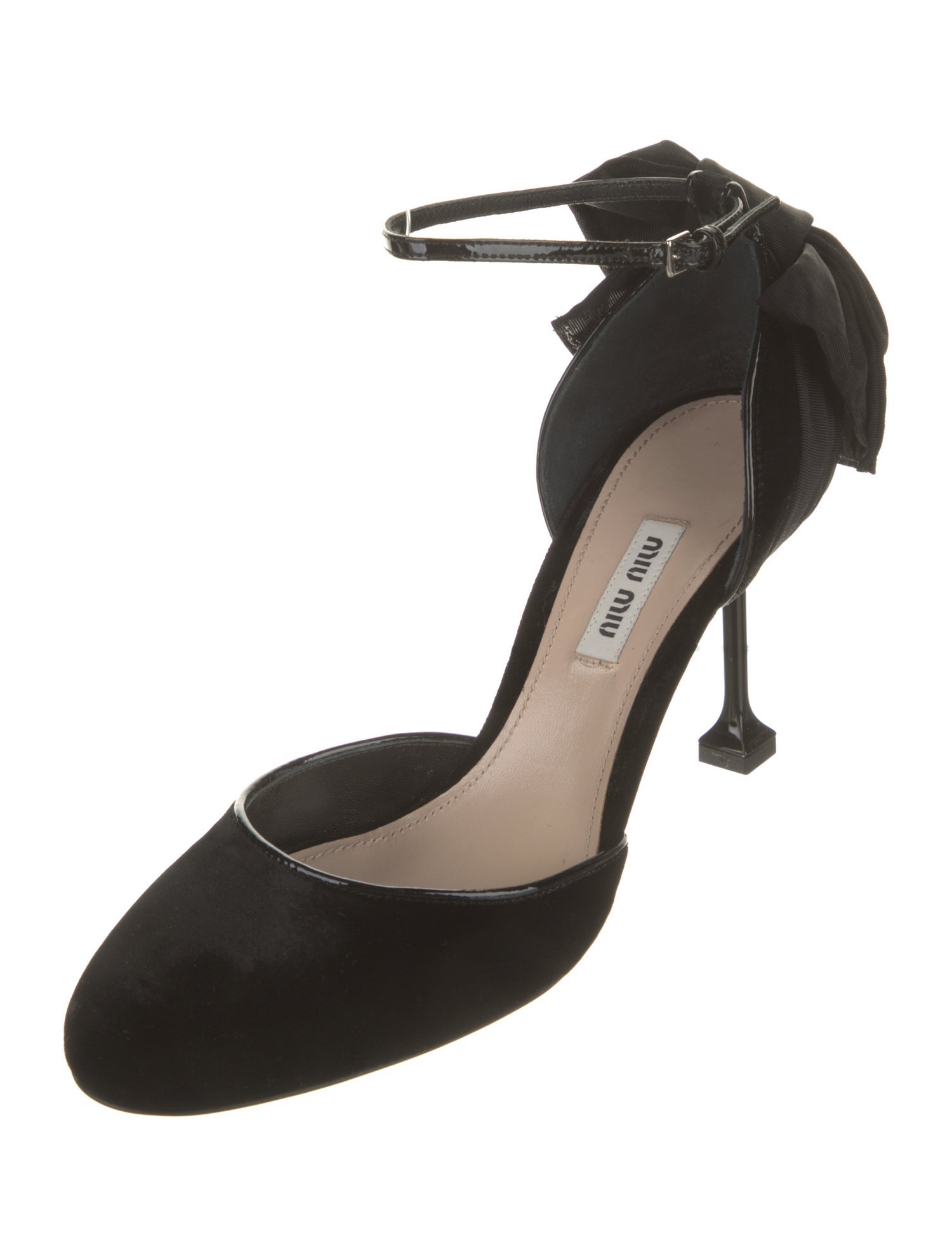 Miu Miu Velvet Bow Accents D'Orsay Pumps
