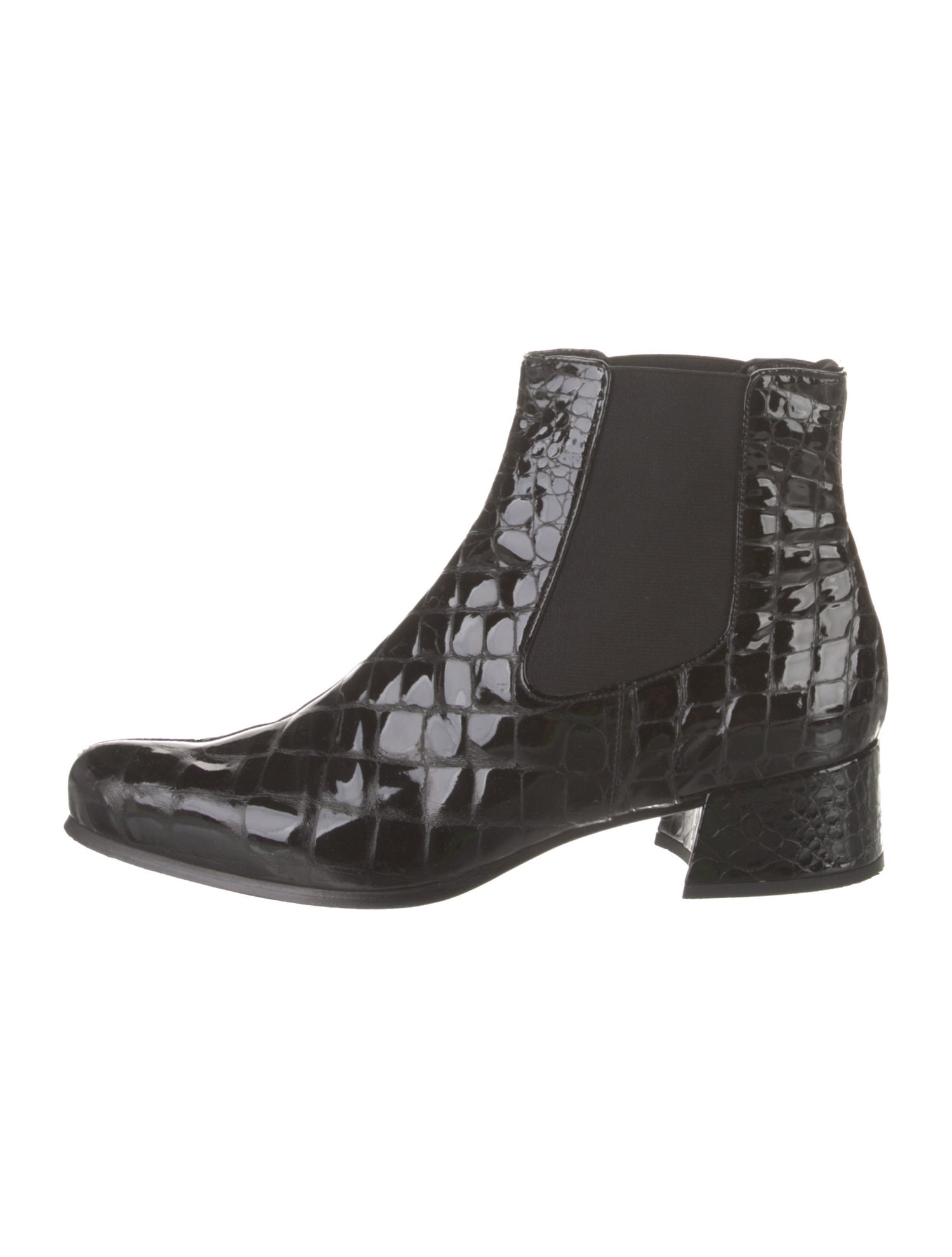 Miu Miu Patent Leather Chelsea Boots