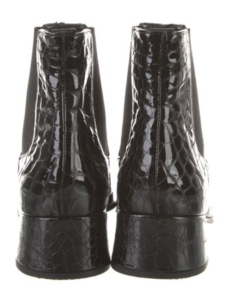 Miu Miu Patent Leather Chelsea Boots