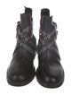 Miu Miu Leather Studded Accents Combat Boots