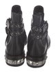Miu Miu Leather Studded Accents Combat Boots