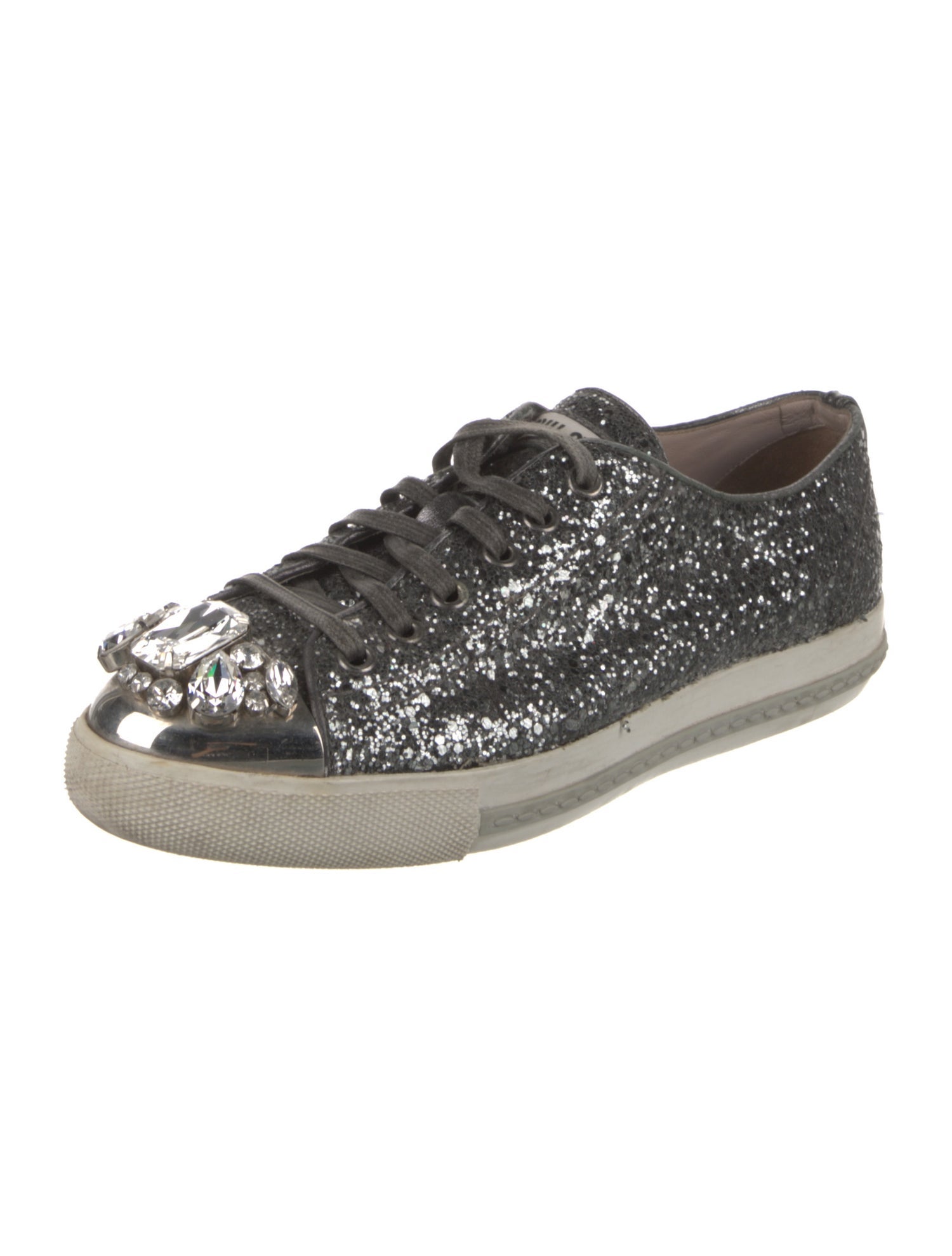 Miu Miu Glitter Glitter Accents Sneakers