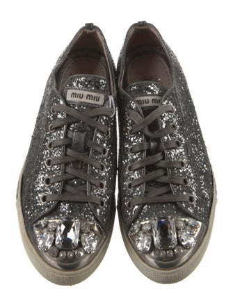 Miu Miu Glitter Glitter Accents Sneakers