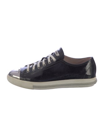 Miu Miu Patent Leather Studded Accents Sneakers