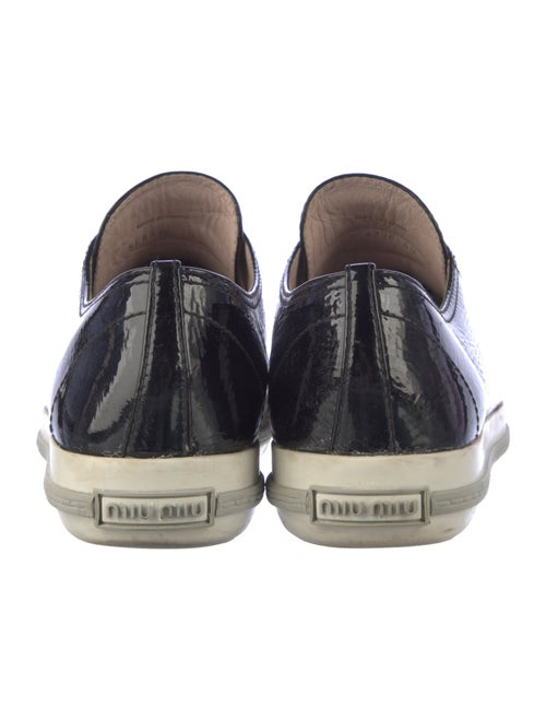 Miu Miu Patent Leather Studded Accents Sneakers
