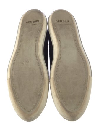 Miu Miu Patent Leather Studded Accents Sneakers